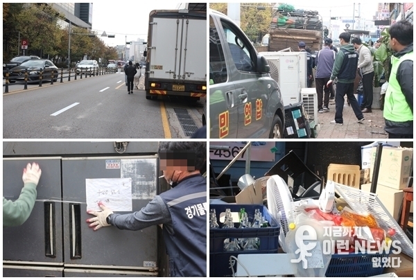 위)차도로 인도로 아슬아슬 다니는 시민들, 밑) 사용하던 물건들 식품들 그대로 (사진=이런뉴스) 