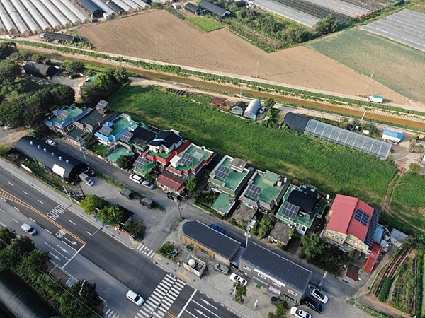 하늘에서 본 경기도RE100 에너지 자립마을(경기도 제공)