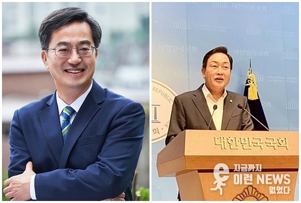 좌측이 김동연 경기도지사 우측이 김선교 국회의원 (편집=이런뉴스)