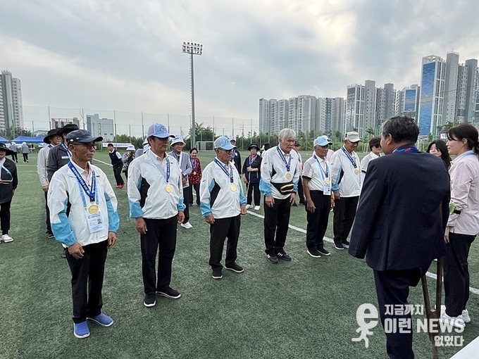 게이트볼 남성 1위 포천 시상 사진(경기도장애인체육회 재공)