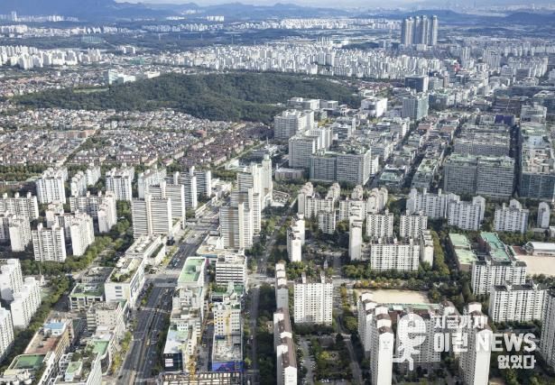 아파트가 들어선 일산신도시 전경