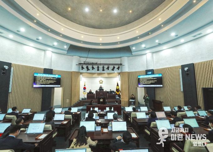 제228회 임시회 1차 본회의 전경