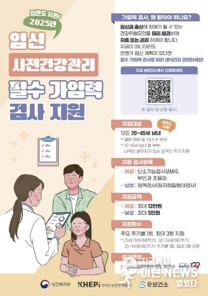 임신 사전건강관리 지원사업 홍보문