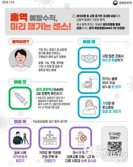 홍역 예방수칙 포스터