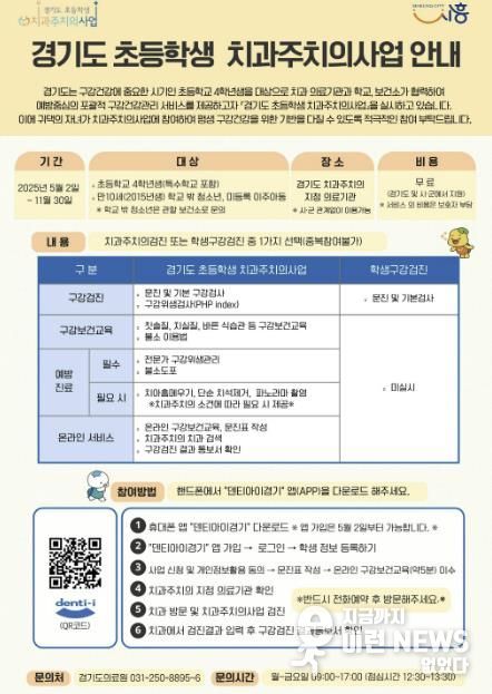 시흥시, 2025년 경기도 초등학생 치과주치의 사업 시행