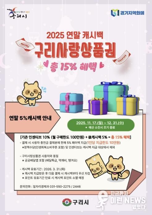 시민에게 돌려주는 재정성과, 구리시 구리사랑상품권 5% 적립과 결제 이벤트로 실현