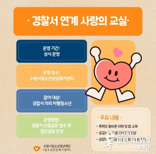 경찰서 연계 ‘사랑의 교실’ 홍보 포스터