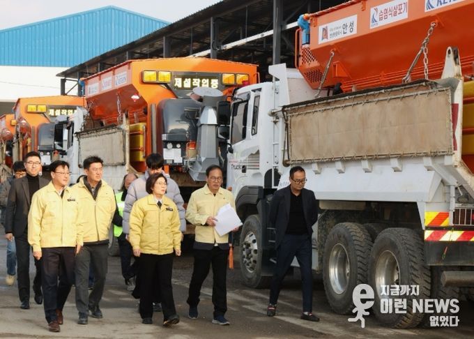 김보라 시장, 제설작업장 점검…현장 대응력 높인다