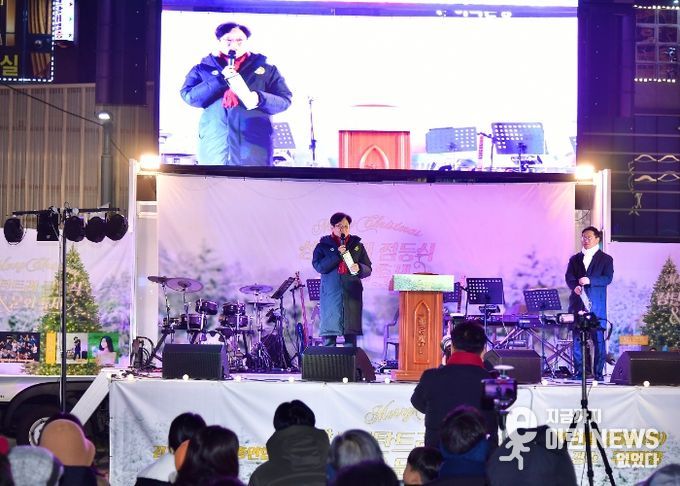 인사말을 전하는 김병수 시장