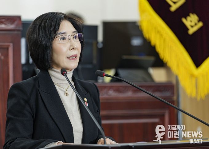 화성특례시의회 조오순 의원이 제248회 임시회 제1차 본회의에서 5분 자유발언을 하고 있다.