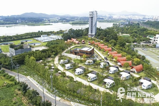 의왕 왕송호수캠핑장 3월 임시 휴장...글램핑 텐트 전면 교체