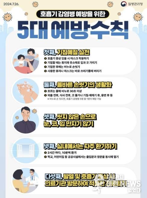 감염병 예방을 위한 예방수칙 포스터