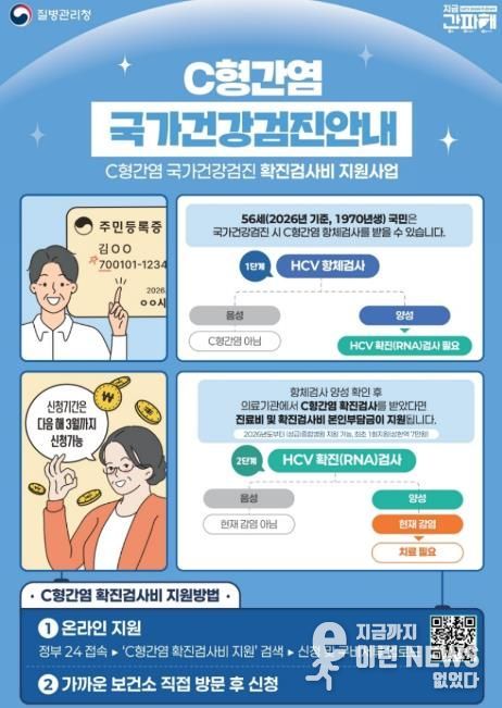 파주보건소, 2026년부터 56세 시(C)형간염 확진 검사비 지원 확대