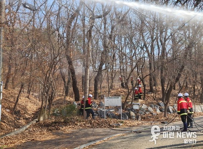 안성시, 산불 대응 유관기관 합동 소방훈련 실시